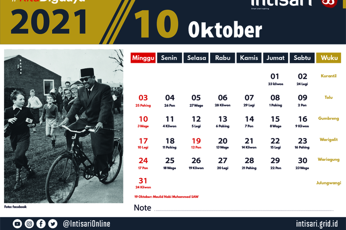 Kalender Oktober 2021