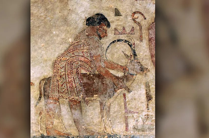 Seorang pria bernama &quot;Abisha the Hyksos&quot; adalah bagian dari delegasi asing yang digambarkan dalam sebuah lukisan di makam Khnumhotep II (sekitar 1900 SM) Ini adalah salah satu penggunaan istilah &quot;Hyksos&quot; yang paling awal diketahui.