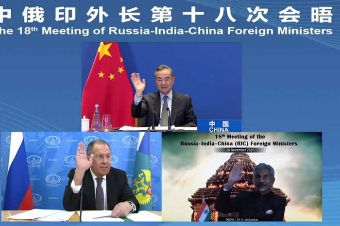 Pertemuan virtual tiga negara Rusia-India-China