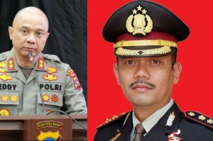 Mantan Kepala Kepolisian Daerah (Kapolda) Sumatera Barat Inspektur Jenderal Teddy Minahasa dan mantan Kepala Kepolisian Resor (Polres) Bukittinggi Ajun Komisaris Besar (AKBP) Dody Prawiranegara.