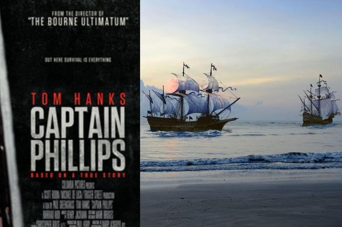 Film&nbsp;Captain Phillips, kisah&nbsp;Kapten Richard Phillips yang&nbsp;disandera oleh bajak laut Somalia.