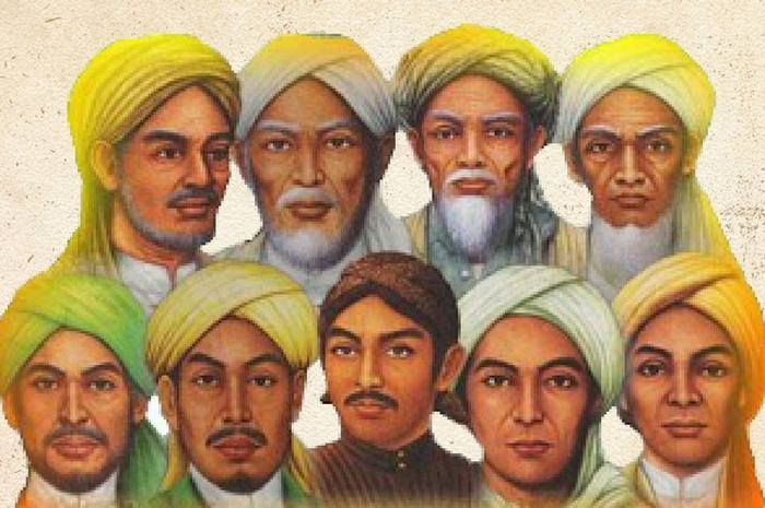 Ilustrasi - Walisongo, sembilan wali yang menyebarkan agama Islam di Nusantara.