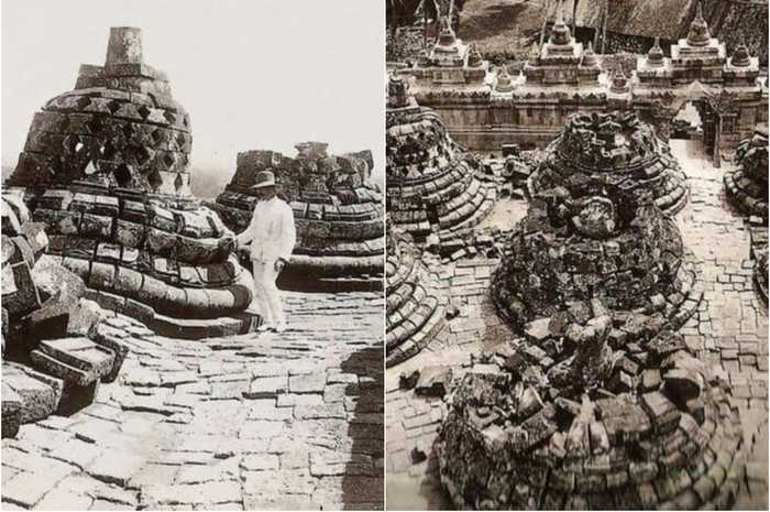 Kondisi Candi Borobudur pertama kali ditemukan