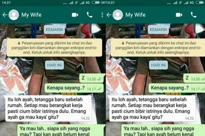 Sepasang suami istri berhasil buat pengguna media sosial ngakgak berat.