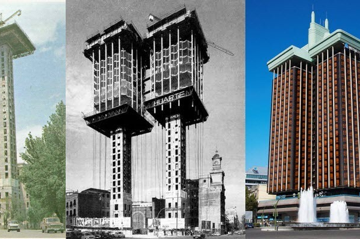 Tak seperti gedung pada umumnya, gedung yang di Kota Madrid ini di bangun dari atas ke bawah. 
