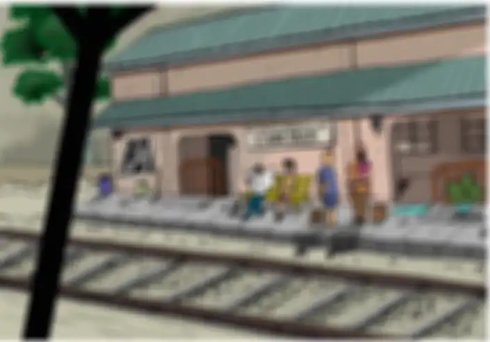 Ilustrasi Stasiun Caruban, Madiun, Jawa Timur (Majalah Intisari)