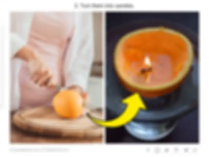 Kulit jeruk untuk lilin