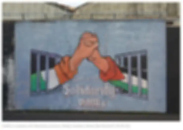Ilustrasi solidaritas Irlandia untuk Palestina