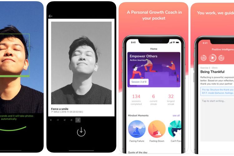 Aplikasi Pilihan untuk iOS: Smile Camera bersama dengan Mindshine