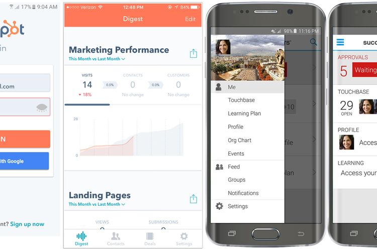 Aplikasi Pilihan untuk Android: Hubspot beserta SuccessFactor