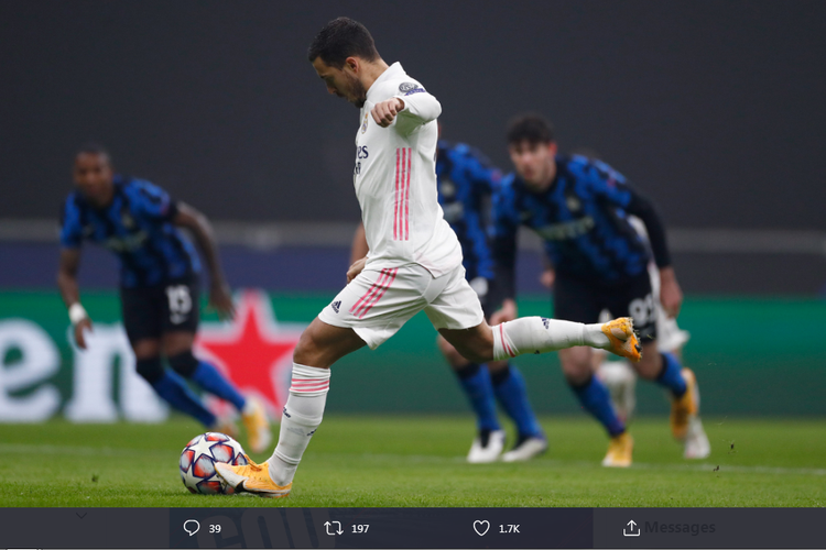 Setelah 3 Tahun Mandul, Eden Hazard Akhirnya Nyekor Lagi di Liga Champions