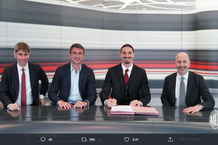 Zlatan Ibrahimovic Resmi Teken Kontrak Baru Mau Seumur Hidup Di Ac Milan Bolasport Com
