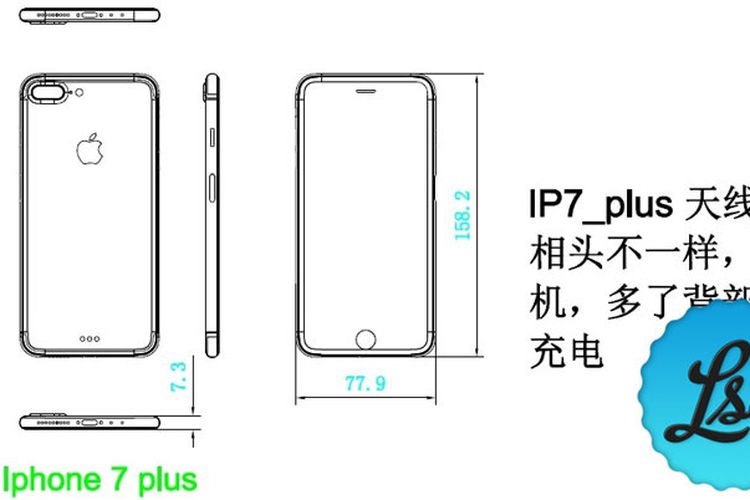 (Foto) Skema Desain Baru Tunjukkan iPhone 7 Plus Miliki Layar Bezel-less