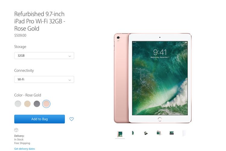Setelah iPhone 6s, Apple Jualan iPad Pro 9,7 Inci Refurbished