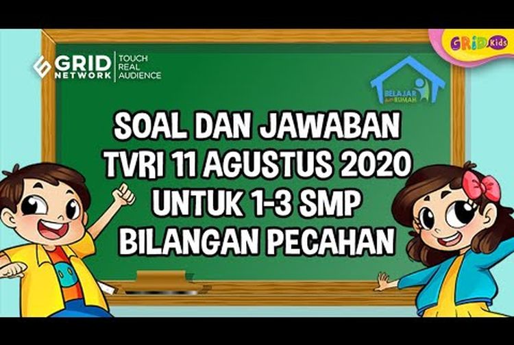 Soal dan Jawaban Bilangan Pecahan, Materi Belajar dari Rumah TVRI, Bagi