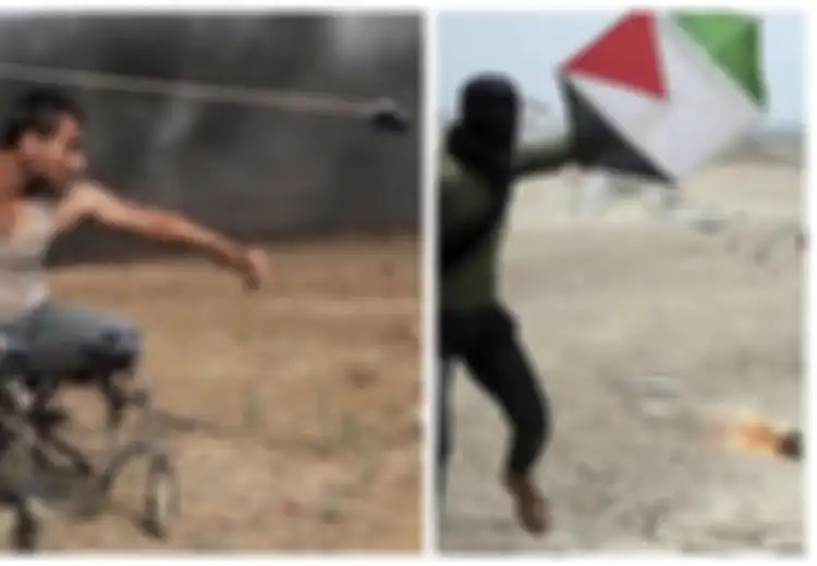 Dengan Ketapel Pemuda Palestina Jatuhkan Drone MIliter Israel, Layang-layangnya BIkin Kebakaran Wilayah Lawan