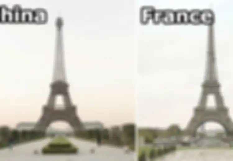 (Foto) Keren! Ini Perbandingan Paris di Prancis vs Paris di China, Coba Temukan Perbedaannya
