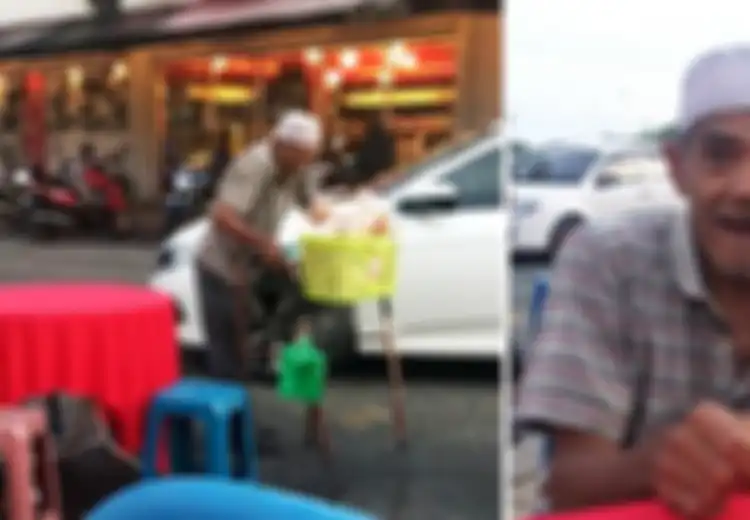 Dipaksa Anaknya, Kakek ini Jual Kerupuk di Jalanan Sambil Tertatih-tatih