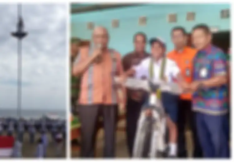 Begini Ekspresi Bahagia Joni si 'Pemanjat Tiang Bendera' saat Dapat Kiriman Sepeda dari Jokowi