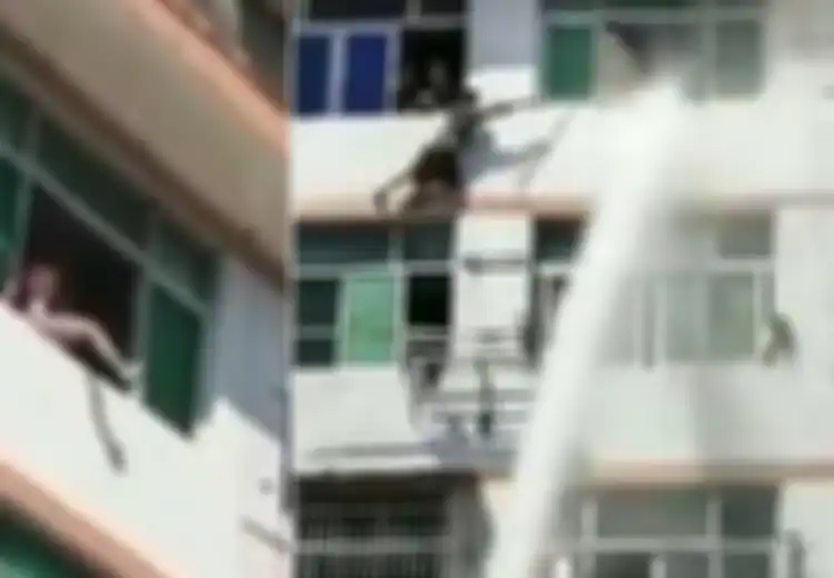 Tak Lazim, Petugas Pemadam Kebakaran Semprot Air untuk Cegah Seorang Wanita Bunuh Diri