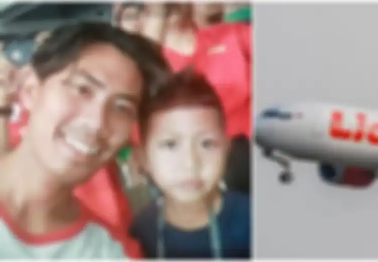 Foto Ayah-Anak Saat Nonton Timnas Indonesia di Stadion Sebelum Jadi Korban Lion Air JT 610
