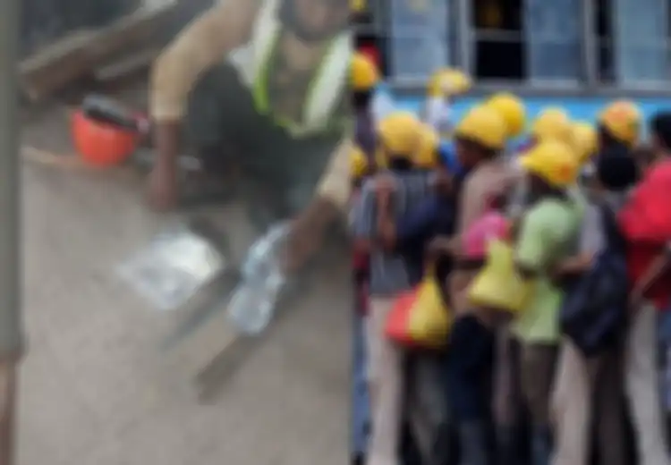 Bikin Terenyuh, Pekerja Migran Ini Tertangkap Kamera Hanya Makan Nasi Putih dengan Kuah Air Mineral