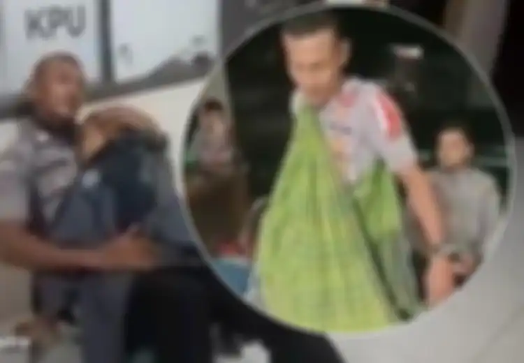 Kisah Seorang Brigadir Polisi yang Membawa Anaknya Saat Bertugas Karena Istrinya Meninggal