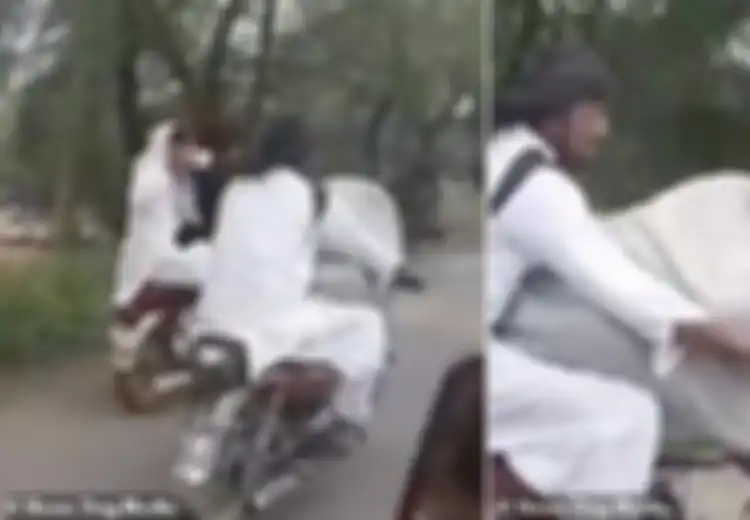 Bikin Ketawa, Pria Ini Bawa Sapi yang Cukup Besar Hanya dengan Gunakan Sepeda Motor
