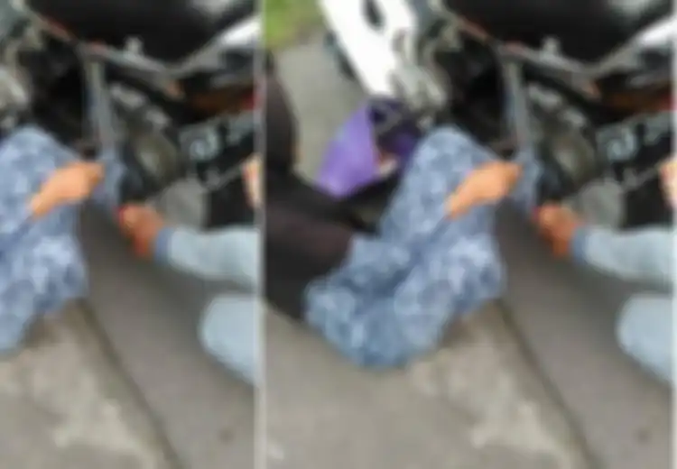 Lagi, Seorang Ibu Terjatuh dari Motor Setelah 'Gamis' yang Dikenakannya Tersangkut di Rantai, Selamat Gara-gara Ini!