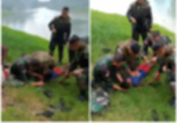 Naluri Bahaya, Prajurit TNI Langsung Lompat ke Sungai Selamatkan Bocah Papua yang Tenggelam