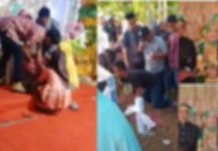 'Sesaat Namun Begitu Indah', Pria Ini Tak Kuasa Menahan Tangis di Pusara Istri yang Meninggal Setelah Pingsan saat Resepsi Pernikahan