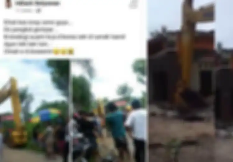 Capek-capek Kerja di Korea, saat Pulang Istri Malah Dihamili Pria Lain, TKI Ini Pilih Hancurkan Rumah Sendiri dengan Buldoser