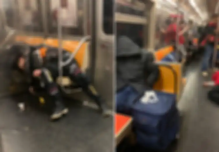 Tubuh Bergeletakan Sekenanya dengan Sampah Bertebaran, Inilah Suasana Suram Gerbong-gerbong 'Subway' AS yang 'Dibajak' para Tunawisma Selama Pandemi Corona