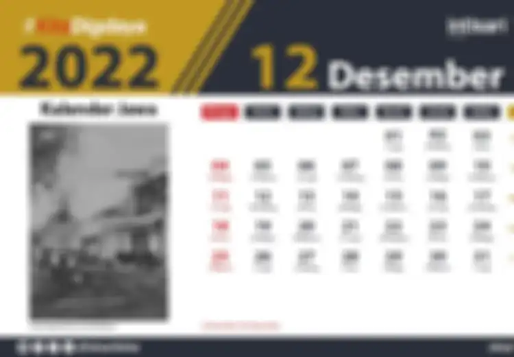 Kalender Jawa Desember 2022, Lengkap Ada Pasaran Jawa dan Wuku