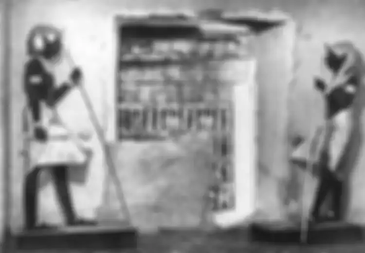 Terbuat dari Kayu dengan  Plester Berlapis Elemen Emas, Inilah Dua Sosok Penjaga Misterius Makam Tutankhamun yang Besarnya Sesuai Ukuran Aslinya