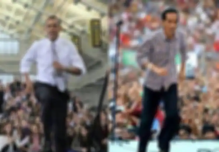 Jokowi Berlari Mirip Aksinya Obama?