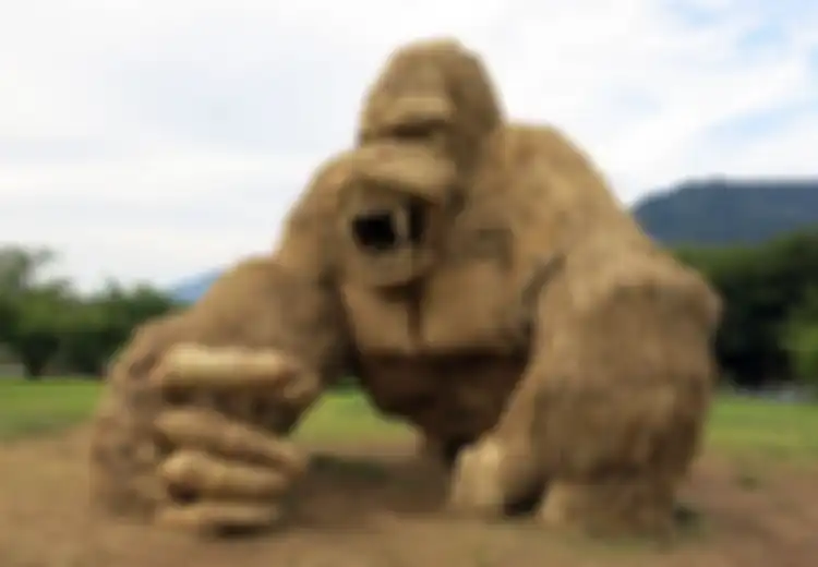 Mirip dengan Aslinya, Patung-patung Hewan Raksasa di Jepang Ini Terbuat Jerami Padi