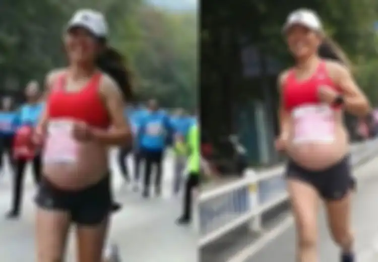 Sedang Hamil Lima Bulan, Seorang Wanita Nekat Ikut Lomba Lari Sejauh 2 Kilometer!