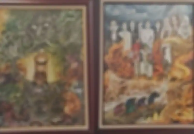 Lukisan Kontroversial 'Soeharto Semedi'  dan '7 Istri Diponegoro'  Muncul di Solo. Ini Kata Pelukisnya!