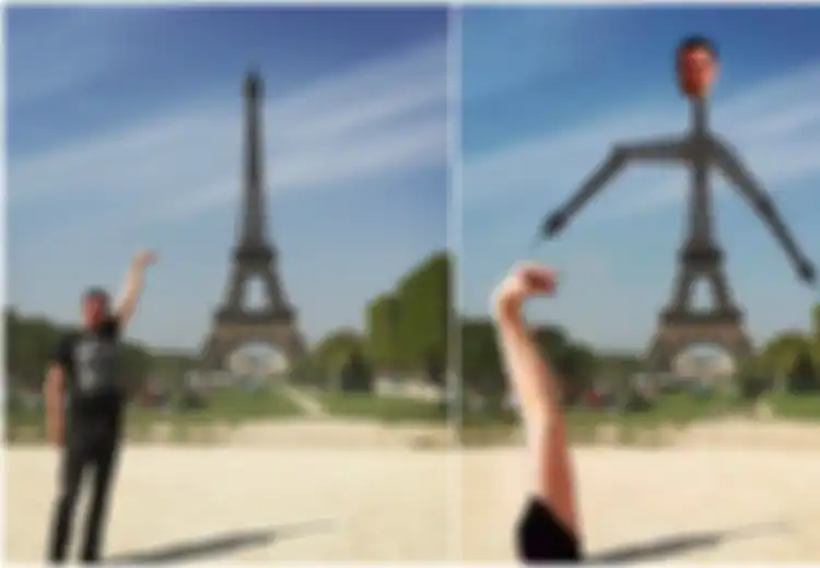Bikin Ngakak! Editan Photoshop terhadap Pria dan Menara Eiffel Ini Sungguh Menggelikan