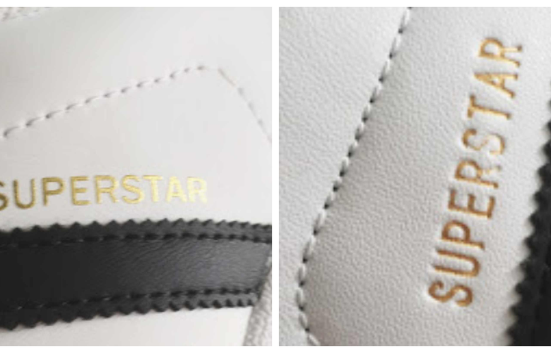 Superstar adidas original vs hot sale fake