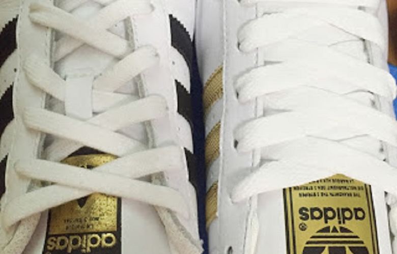 Adidas superstar originales vs fake hot sale
