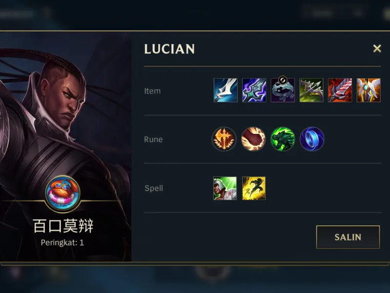 Build Champion Lucian LoL Wild Rift Ini GG Banget, Regen HP Deras