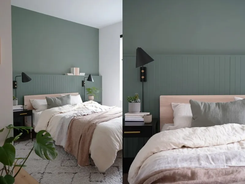 3 Potret Warna Hijau Sage pada Kamar Tidur Minimalis
