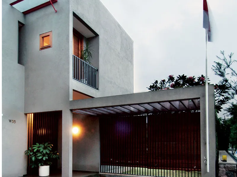 Modern dengan Muka Rumah Unfinished