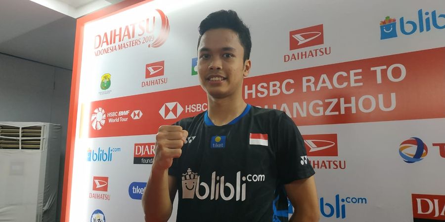 Hasil Indonesia Masters 2019 - Anthony Ginting Melaju ke Fase 8 Besar