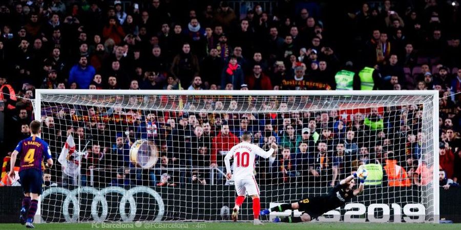 Gol Ivan Rakitic Bawa Barcelona Unggul 2-0 atas Sevilla di Babak I