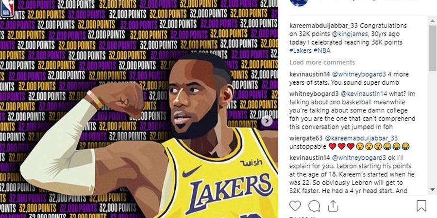 Reaksi Legenda NBA Abdul-Jabbar atas raihan 32.000 Poin LeBron