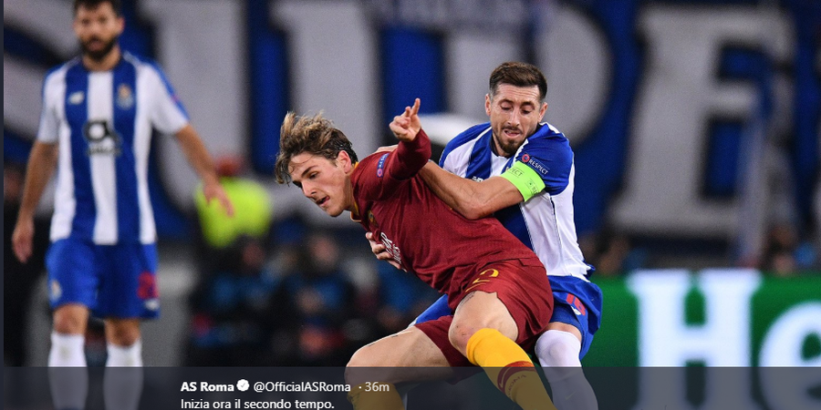 Hasil Liga Champions - 2 Gol Nicolo Zaniolo Bawa AS Roma Taklukkan FC Porto