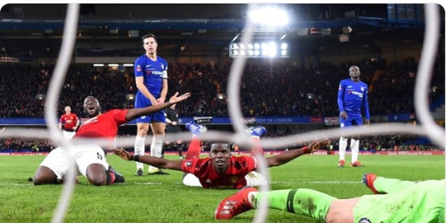 VIDEO - Gol Herrera dan Pogba Antar Man United Depak Chelsea dari Piala FA